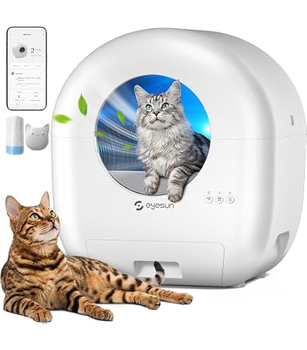Amazon | ZOHAITO NEX 自動猫トイレ 大型 ホワイト | 多頭飼い, 自動
