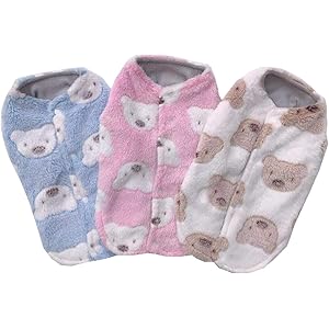 ジジ・ルシアン パジャマ熊柄背中開き二重 秋冬モデル 犬洋服 犬服 犬の服/ペット衣類 (S, ピンク)