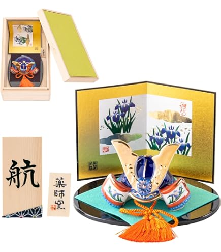 Amazon | 【五月人形】久月作 子供大将「馬乗大将」武者人形ガラス