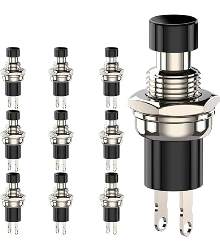 Amazon | マル信無線電機 押しボタンスイッチ OFF-ON 黒 MS-358-1