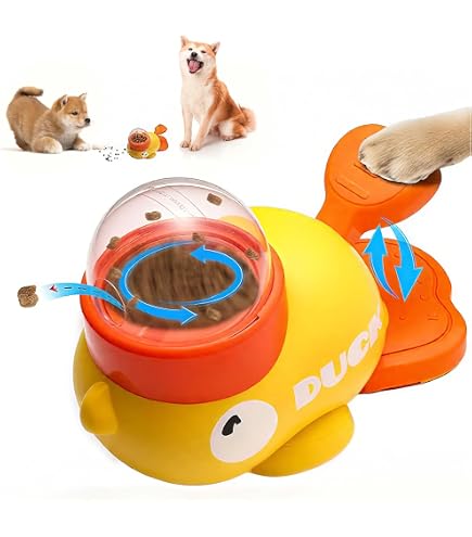 Amazon | 犬用知育玩具 餌入れ 玩具 自動餌やり器 犬 えさやり器 押す