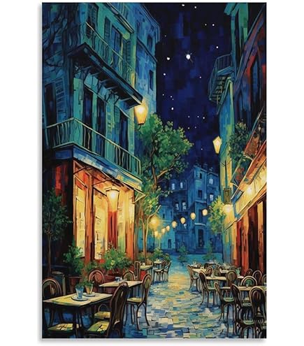 ゴッホ 夜のカフェテラス A.キャンバス 額縁付「ゴッホ “夜のカフェテラス”」 | Art work shop