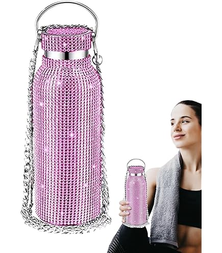 Amazon | スパークリングダイヤモンドウォーターボトル、グリッター