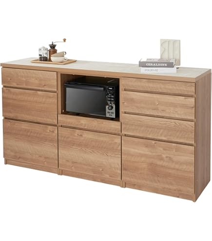 Amazon | 食器棚 幅175cm キッチンボード レンジタイプ 高さ