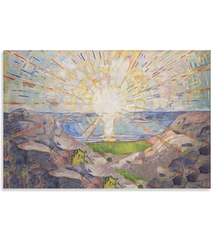 Amazon.co.jp: エドヴァルド・ムンク著太陽有名な絵画レプリカアート