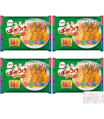 Amazon.co.jp: 【まとめ買い】6袋 ばかうけ5種アソート36枚入×6袋 