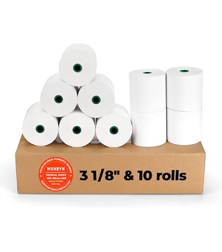 Amazon.co.jp: 感熱レジロール紙 レシートロール 58mm幅×40mm外径×12mm