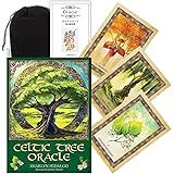 "Kancharo オラクルカード 25 枚 タロット占い【ケルティック ツリー オラクル Celtic Tree Oracle 】日本語のオラクルカード基本説明書&ポーチ付き（正規品）"