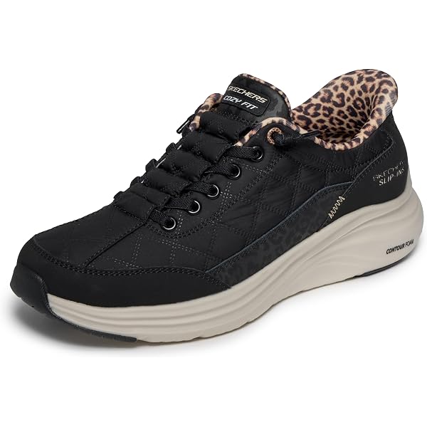 Amazon | Skechers レディース サミット レオパード シック ハンズ