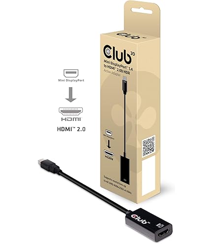 Amazon.co.jp: Club3D DisplayPort 1.4 to HDMI 2.0b HDR（ハイ