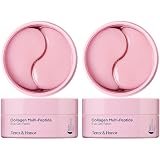Terez & Honor コラーゲン マルチペプチド ヒアルロン酸 目元パック アイジェルパッチ コラーゲンパッチ 目元ケア アイパック 目元パックシート 韓国コスメ 60枚（30ペア）入り (pink 2set)