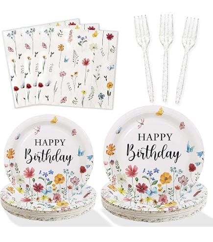 Rngmsi Wildflower Birthday Decor – 9-Piece Floral Honeycomb Centerpieces, Spring Party Table Decorations For Girls