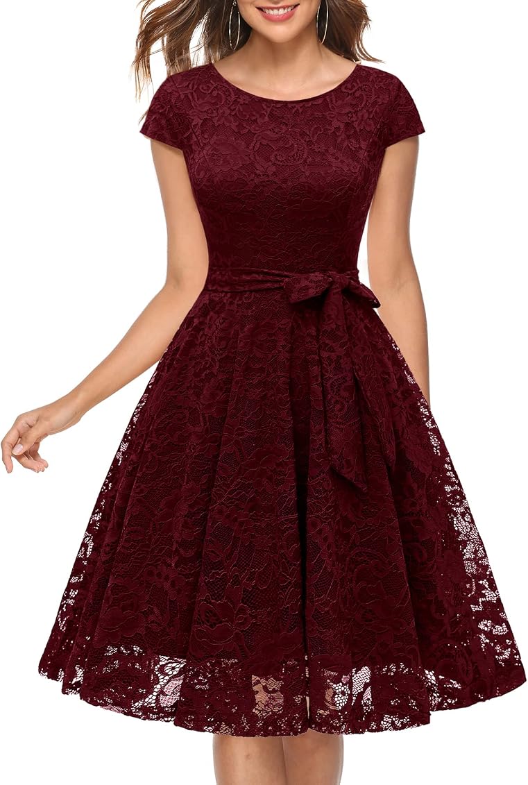 Cap-Sleeve Formal Party Dresses 