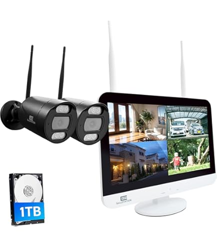 Amazon.co.jp: SecuSTATION 防犯カメラ ワイヤレス 2台 セット 12.5