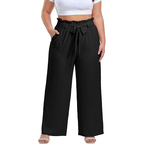 FOREYOND Plus Size Sweatpants For Women Wide Leg Yoga