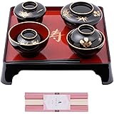 おくいぞめセット 女の子 お食い初め 食器セット 祝膳 6点セット 紅白麺つき (FUN fun)