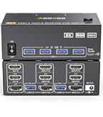 Amazon.co.jp: KCEVE 8K DP KVM切替器 4PC 2モニター、コピー/拡張