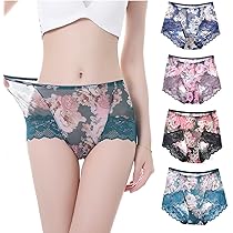 Amazon.co.jp: 【MOMONGA】4枚セット 花柄ショーツ レディース