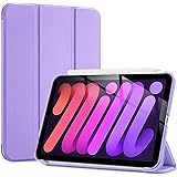 ProCase iPad Mini6 ケース 2021 8.3インチ、スリム 三つ折りスタンド ハードバックカバー、適用機種：iPad Mini 6世代 2021 -パープル