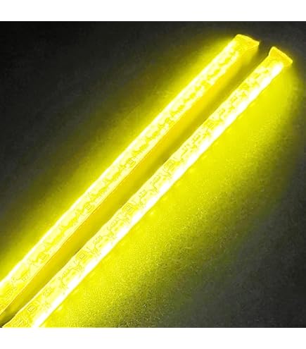 暴君LEDテープ 真っ黄色 稲妻 側面発光 30cm＋15cm Amazon | 【日本製】真っ黄色 側面発光 5.5cm 左右2本 完全防水 暴君