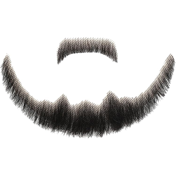 Amazon.co.jp: Remeehiつけ髭 ひげ 中高年 口髭 メンズ用 人毛 大人