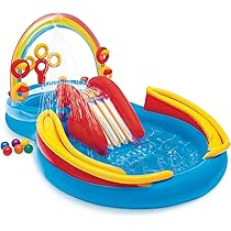 INTEX　レインボープレイセンター　すべり台付きプール INTEX プール 子供 キッズプール ビニールプール すべり台付き 滑り台