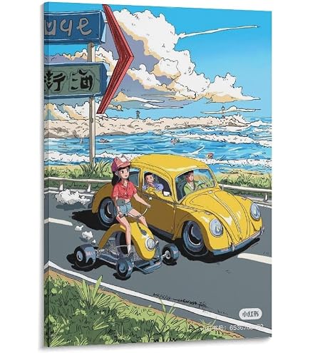 Amazon.co.jp: わたせせいぞう アートポスター（オフセット）「Retro