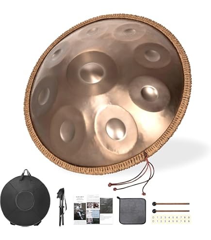 Amazon | MASH handpan D マイナー ハンドパン 9音 シルバー色 D Minor