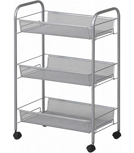 Amazon.co.jp: パール金属 キッチン ワゴン カート 4段 メッシュ