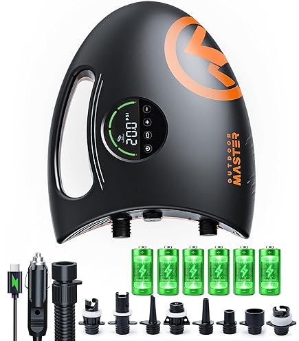Amazon.co.jp: OutdoorMaster Shark高圧SUPポンプ - 電動エアポンプ