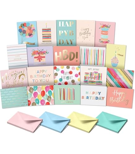 Juvale 48 Pack Assorted Blank Happy Birthday Cards Bulk With Envelopes, Greeting Cards With 6 Colorful Designs (4x6 In - View #10