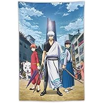 Amazon.co.jp: 銀魂 ぎんたま 坂田銀時 神樂 Gin Tama タペストリー  
