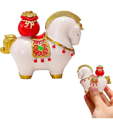 Amazon.co.jp: 干支 置物 馬 馬 置物 インテリアオブジェ 陶器 雑貨