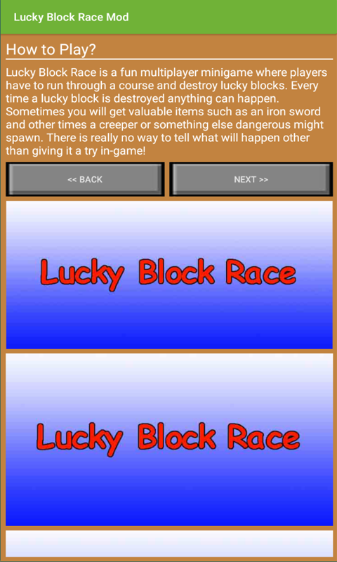 Amazon Co Jp Lucky Block Race Map For Minecraft Pe Android アプリストア