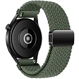 時計バンド22mm に対応Huawei Watch GT6 Pro/GT6/GT5/GT4/GT3 46mm、クイックリリース、スマートウォッチベルト22mm 対応Amazfit Watch Bip 6/5/GTR 4/Garmin Venu4 45mm、磁気バックル付き、ナイロン交換用時計ベルト22ミリ
