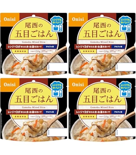 Amazon | 尾西食品 アルファ米 五目ごはん 100g×5袋 (非常食・保存食