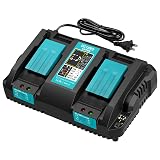 Abeden マキタ 充電器 DC18RD 18V 充電器 互換充電器 2口充電 互換充電器 2個バッテリー同時に充電 マキタ14.4v～18vバッテリー適用 メロデイー搭載 壁掛け可能 PSE認証済み