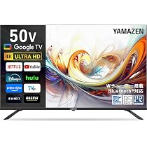 Amazon | 山善 テレビ Wチューナー 液晶 4K 50インチ QRK-50W4KST