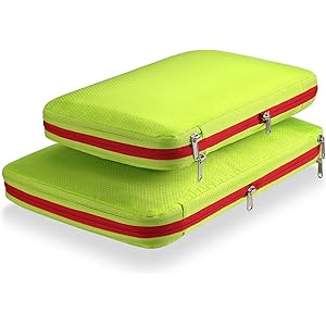 DIMJ 圧縮バッグ 2点セット 便利旅行圧縮バッグ 衣類圧縮バッグ トラべラブ圧縮バッグ ファスナー圧縮で衣類スペース…