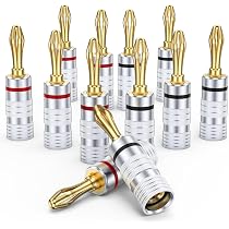 Amazon.co.jp: MOSAWG バナナプラグ赤＋黒 banana plugs スピーカー