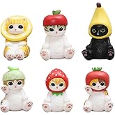 AAGWW 6pcs カプセルトイ 猫の置物 カプセルトイ フルコンプ ガチャガチャおもちゃ キャラクター 猫 おもちゃセット 飾り かわいい 置物 プレゼント（C型6点セット）