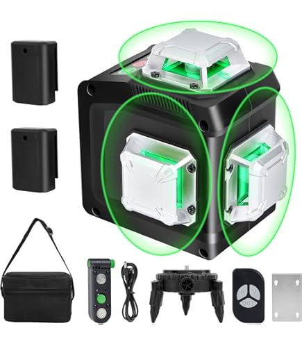 Amazon | レーザー墨出し器、墨出しレーザー、3Dグリーン