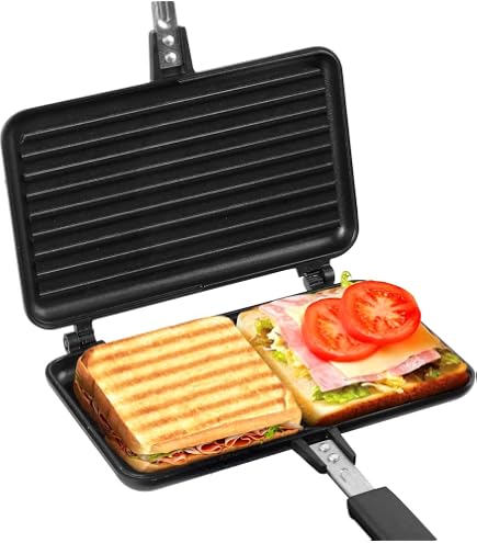 【業務用 サンダルパン焼成機 ガス式 新品・未使用】 Amazon | ホットサンドメーカー 直火 ダブル キューバサンドメーカー