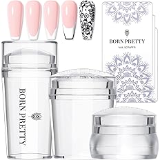 Amazon Born Pretty ネイルスタンパー スタンパーセット 透明 シリコーンヘッド スタンパーセット 3スタンパー 1スクレーパー シリコーンヘッド ネイルスタンプ スタンパーネイルセット Born Pretty ネイルスタンパー ステンシル 通販