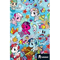 Aurora Tokidoki Mermicorno Isla Plüschtier - Buntes Einhorn-Meerjungfrauen Design, 9,5 Zoll / Ca. 24 Cm