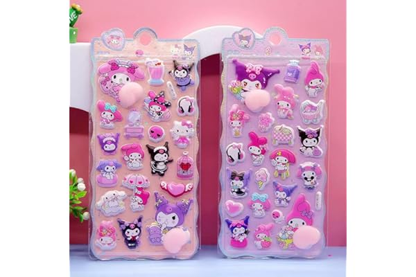 loong おしりぷにぷにシール かわいい ぷくぷく キャラクター 3D マシュマロ ふわふわ もちもち もっちりスクイーズ ステッカー シール帳 デコレーション 2セット S