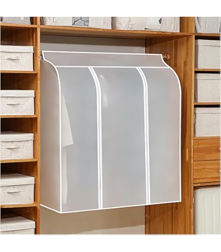 Amazon｜のみHangers Heavy GaugeクリアZラックカバーwith Zipper Plus