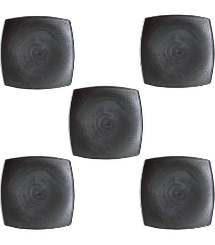 Amazon.co.jp: 森修焼 ありがとう銘々皿(角皿)2枚セット & : ホーム