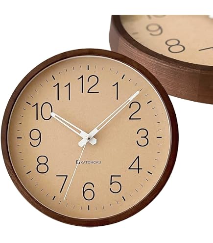 Amazon.co.jp: KATOMOKU muku clock 2 ウォールナット×ビーチ km