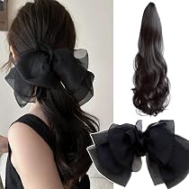 Amazon.co.jp: Natunofu ウィッグ ポニーテール リボン ヘアアクセ